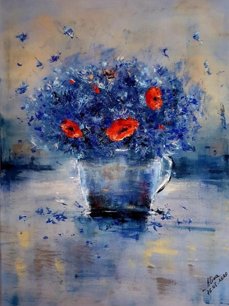 ArteDiAlina.com painting: poppies went crazy